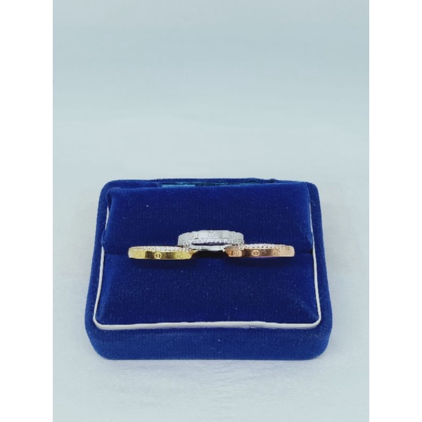 cincin model listring carti*r mp/perak asli silver 925 lapis emas/perhiasan fashion wanita terbaru