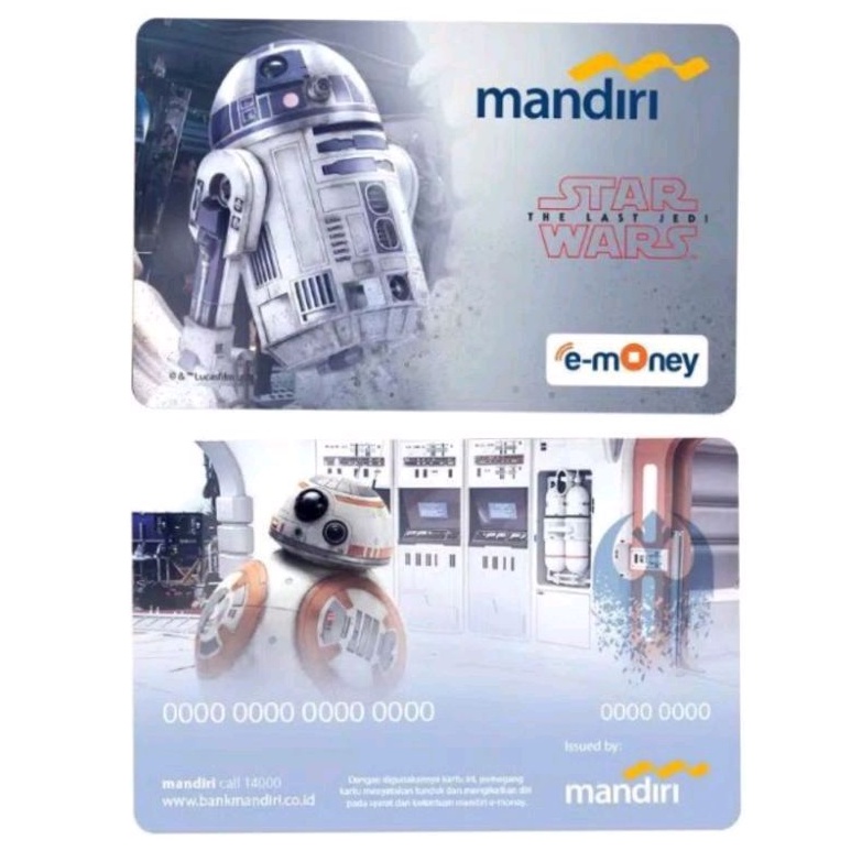 Mandiri eMoney eTOLL - edisi STAR WARS - ROBOT R2-D2 ORI /Like eTOLL Tapcash Flazz or Brizzi