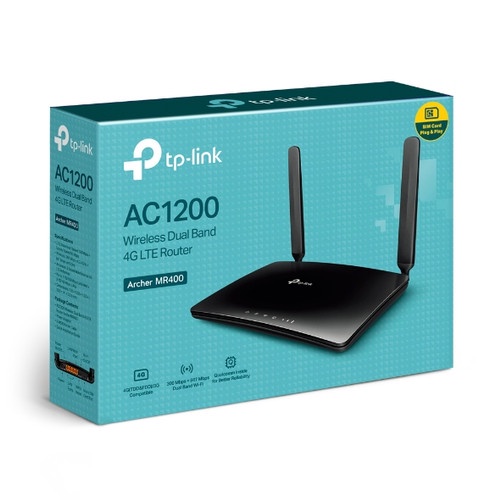 TPLink Archer-MR400 AC1200 Wireless Dual Band 4G LTE Router TP-Link Archer MR400 N