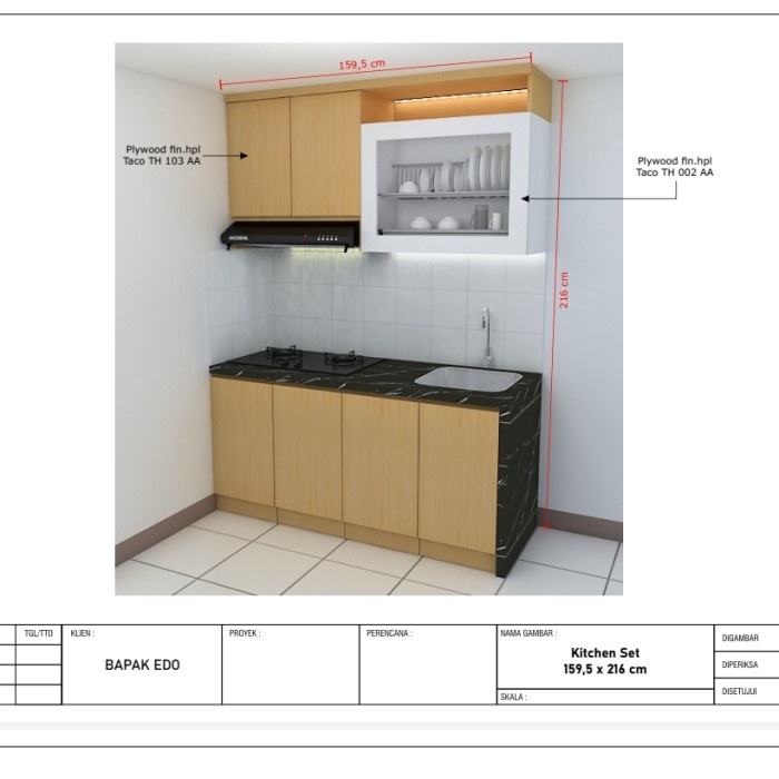 kitchen set minimalis modern atas bawah