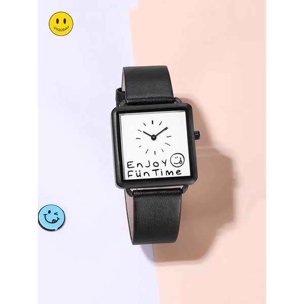 KOOLEY Jam tangan kotak New Fashion Sports Watch Trend Simple Quartz Square Silicone Waterproof Unisex Watch