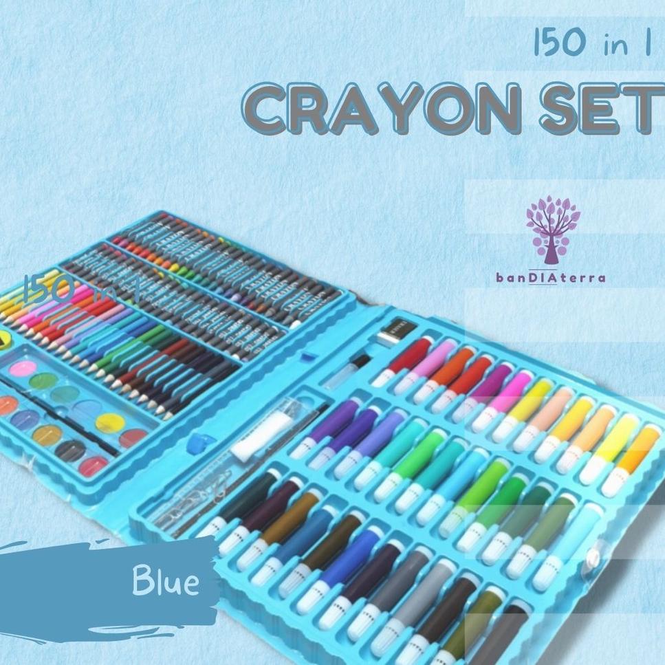 

¤¤» Bandiaterra 150 IN 1 ART SET/Alat Gambar & Lukis / Crayon, Spidol, Pensil Warna, Cat Set