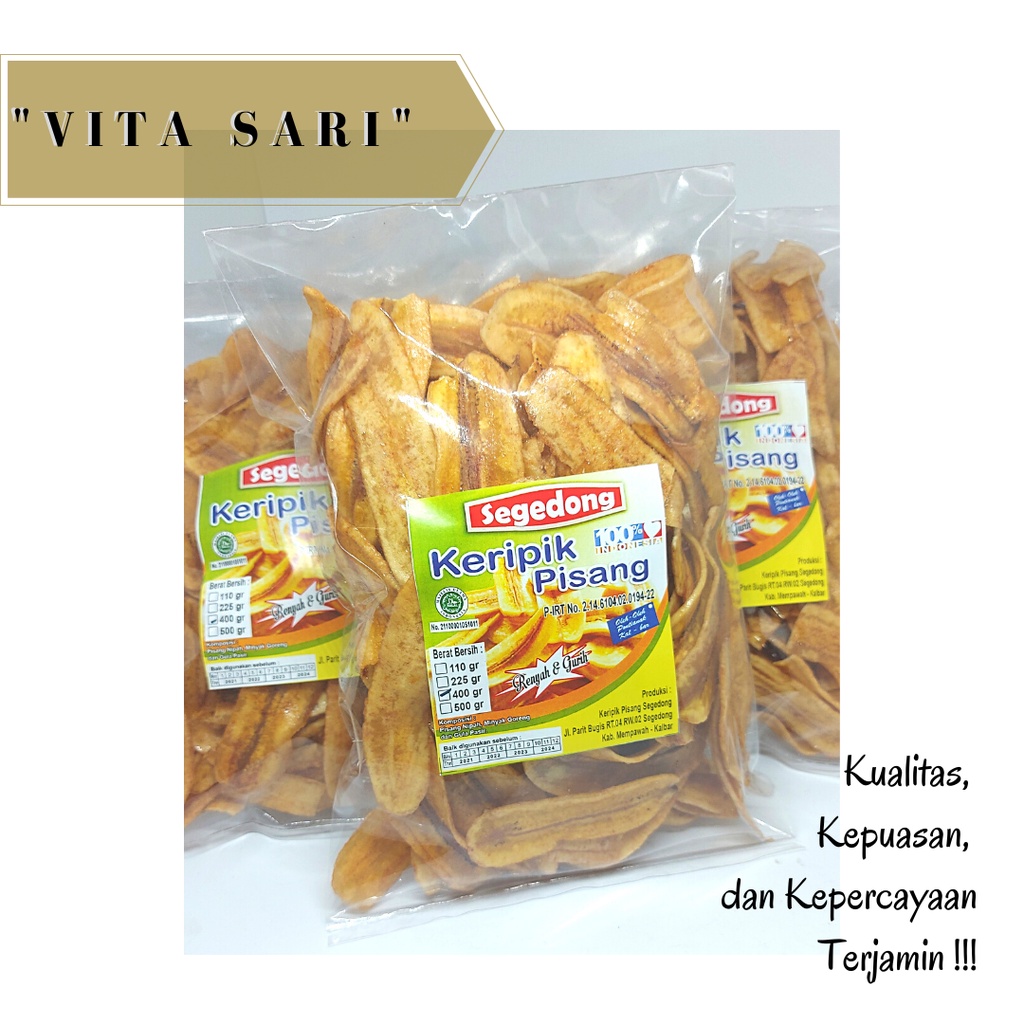 

KERIPIK / KRIPIK / KREPEK / KEREPEK PISANG SEGEDONG KHAS PONTIANAK 100 GR