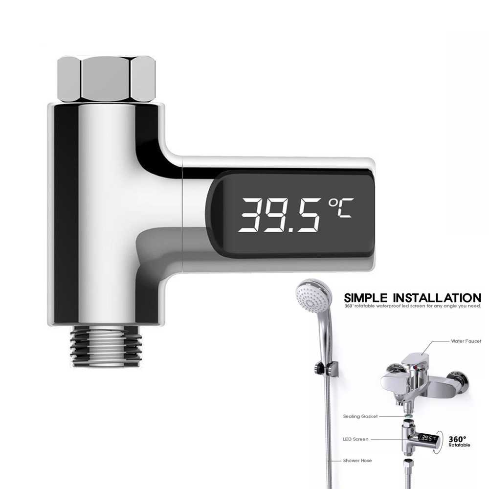 Shower Thermometer LED Display Home Water - BD-LS-01