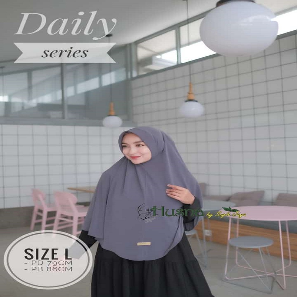 Husna Hijab Instant  Daily Series Size L  Jersey Premium