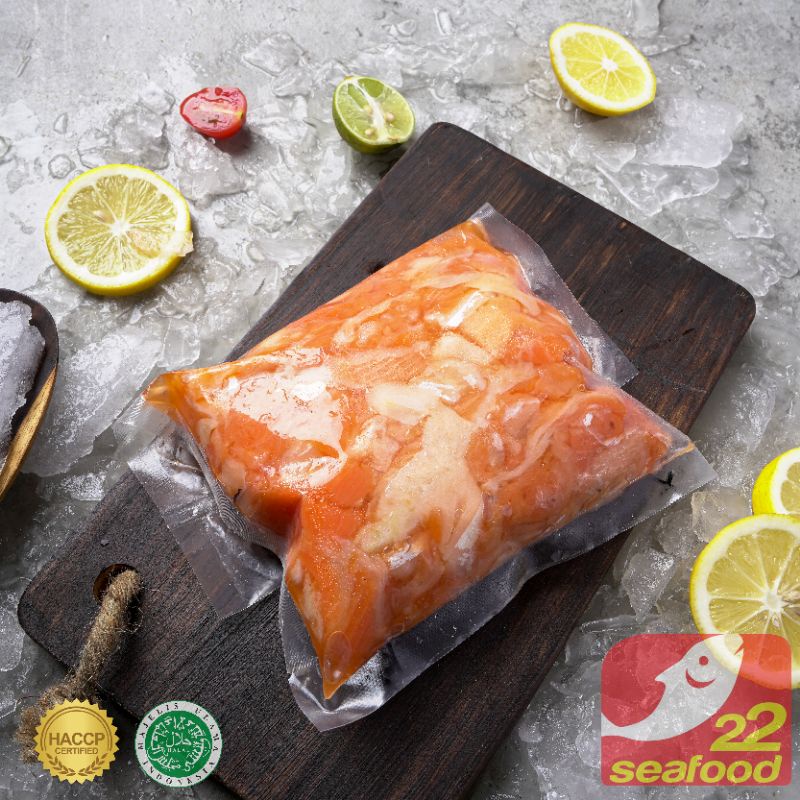 

Salmon Scrape Meat 150 gram / Daging Kasar / Seafood 22