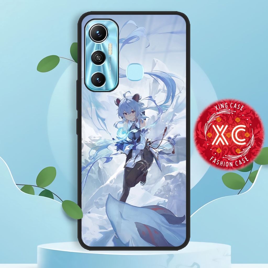 |GI03|CASE GLOSSY HANDPHONE SMARTPHONE INFINIX HOT 11 KILAU EFEK KACA | CASING HAPE MOTIF GANYU GENS