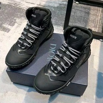 sepatu boot cowok d10 sneaker high end mirror vip p1shoes hitam
