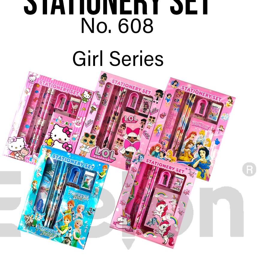 

♫ Paket alat tulis 6in1 NOTES / Alat tulis set karakter / Stationery set + NOTES 608 ↽