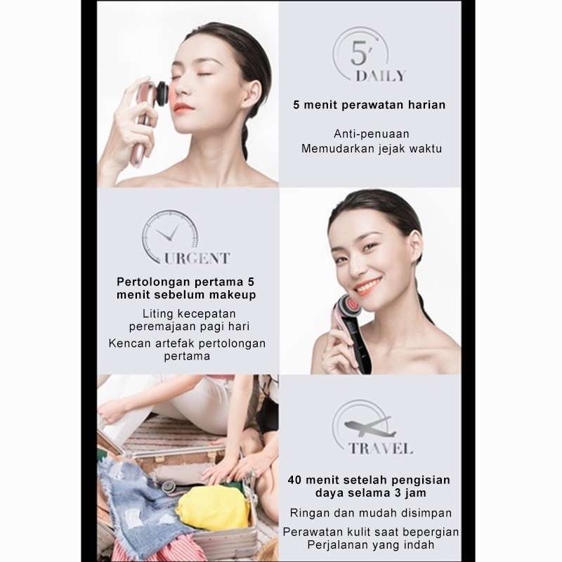 AmazeFan RF Frekuensi Radio Frekuensi Wajah Mengangkat elektrik anti aging Mesin Cryotherapy Perangkat alat pijat elektrik anti aging Mesin Cryotherapy Ultrasonik Mengencangkan Kecantikan Massager Led Terapi Cahaya Wajah Perangkat Pengangkat Keriput Pengh