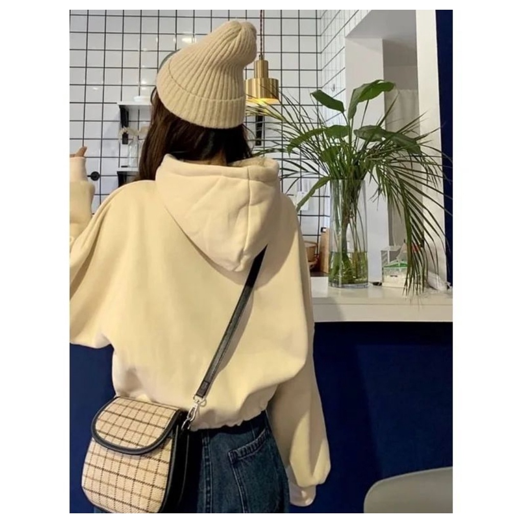 Hoodie Wanita Ala Korean LEISURE POKIE Jacket Outfit Kasual Kekinian Fashion Terbaru