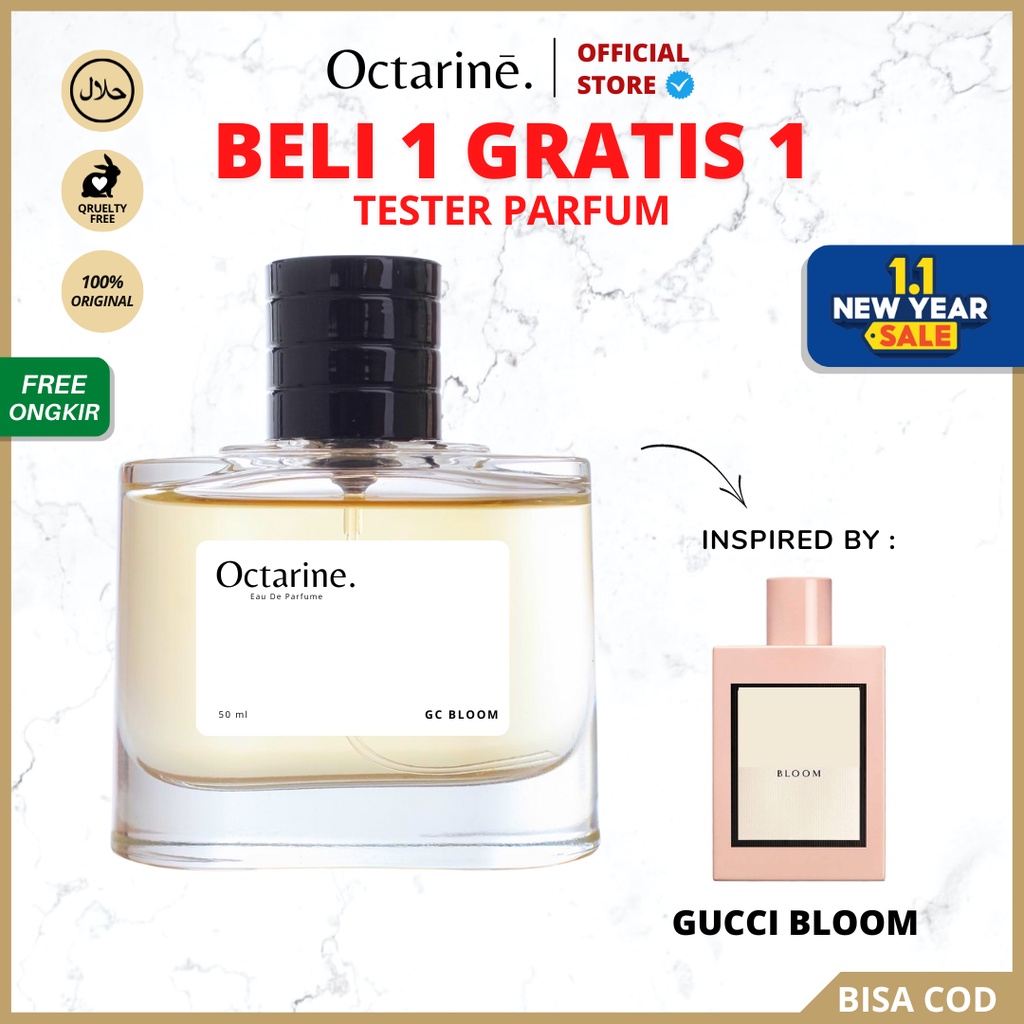 Octarine - Parfum Wanita Tahan Lama Aroma Segar, Floral dan Lembut Inspired By GC BLOOM | Parfume Perfume Farfum Minyak Wangi Cewek Cowok Murah Original