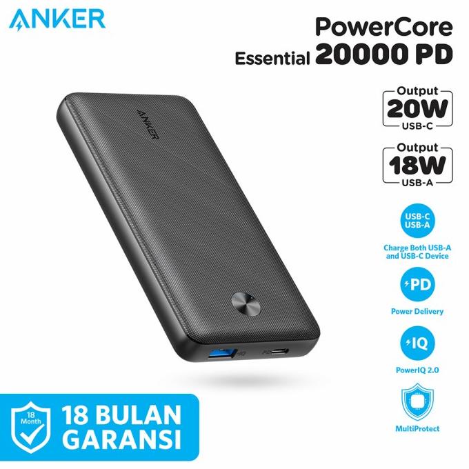 Powerbank Anker Powercore Essential 20000 Mah Pd - A1287