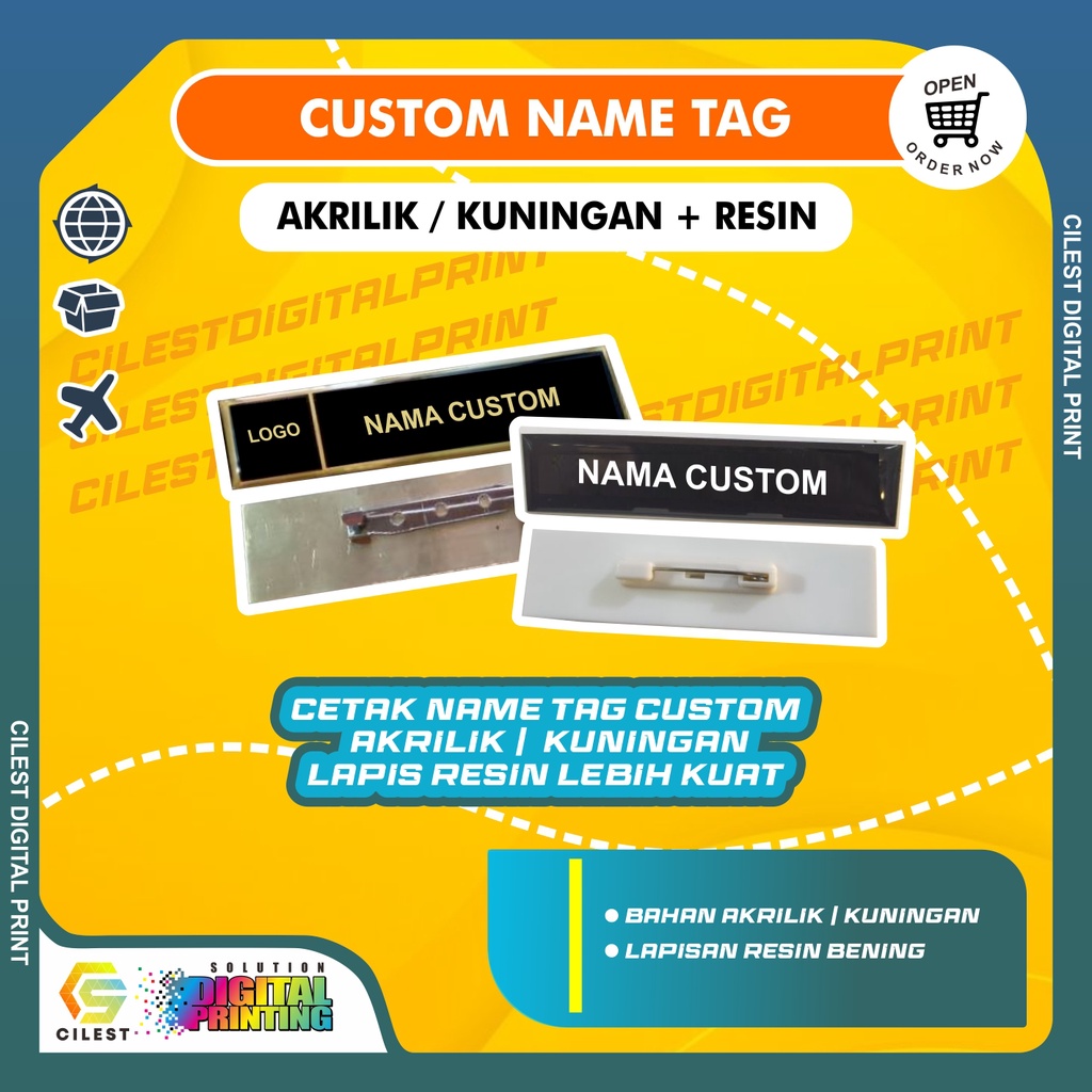 

COSTUM NAME TAG RESIN