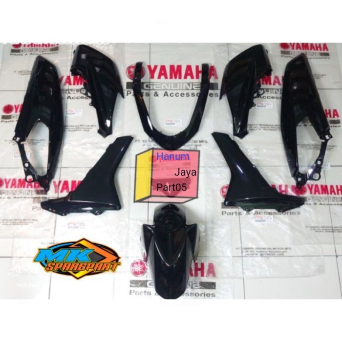 Paket Full Set Body Halus Nmax N-Max Old Lama 2015-2019 Hitam Glossy