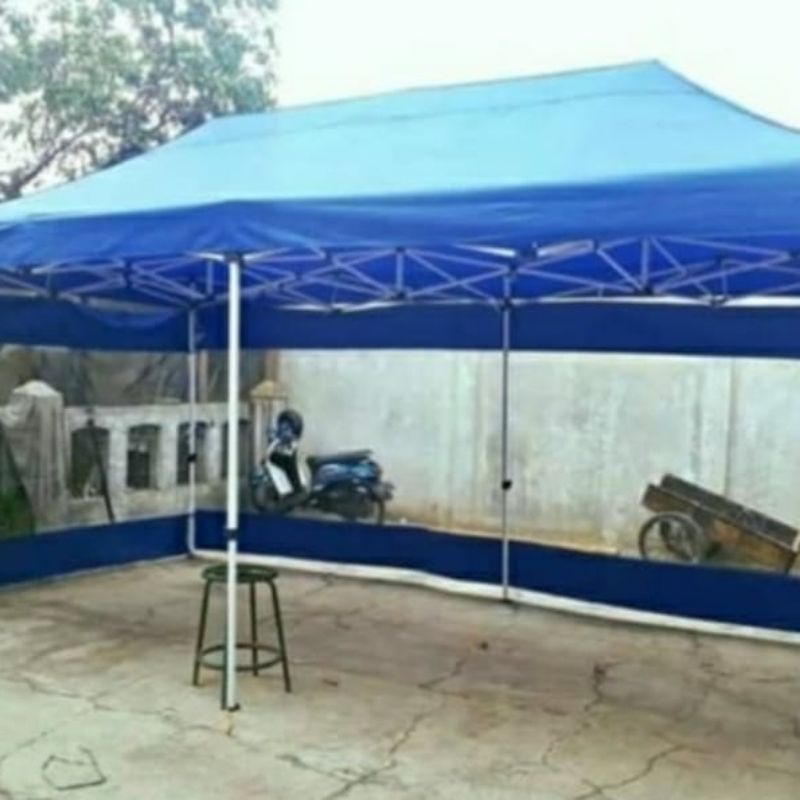 Jual Tenda Lipat Matic Premium Ukuran 3x6 Pakai Dinding 3 Sisi Ket Besi