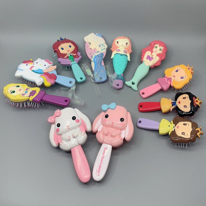 Sisir Rambut Anak 3D Anti Rontok Princess Frozen Elsa Premium Hair Comb Kids