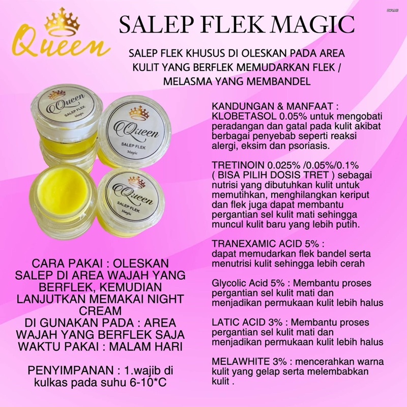 BISA (COD) QUEEN SALEP MAGIC FLEK DAN ACNE