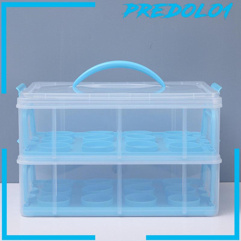 [Predolo1] Cupcake Carrier Storage Wadah Transporter Makanan Tempat Kue Kering