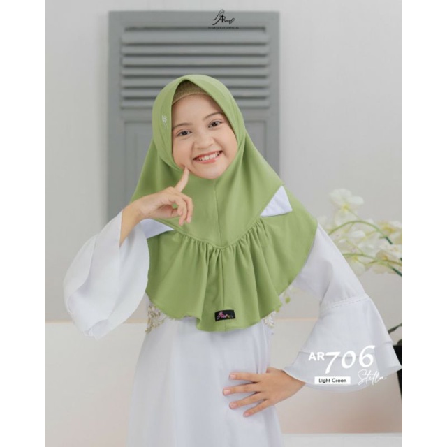 Hijab kerudung anak Arrafi 706 jilbab bergo anak murah pet antem terbaru