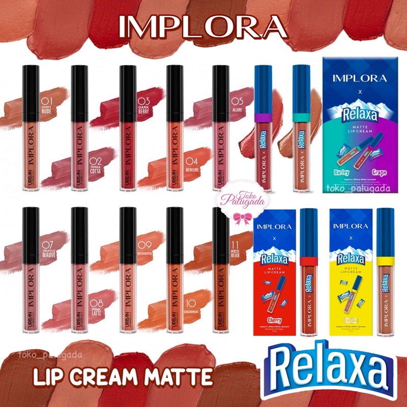 [BISA COD] Implora Urban Lip Cream Matte - Lip Cream Implora - Lip Matte Implora