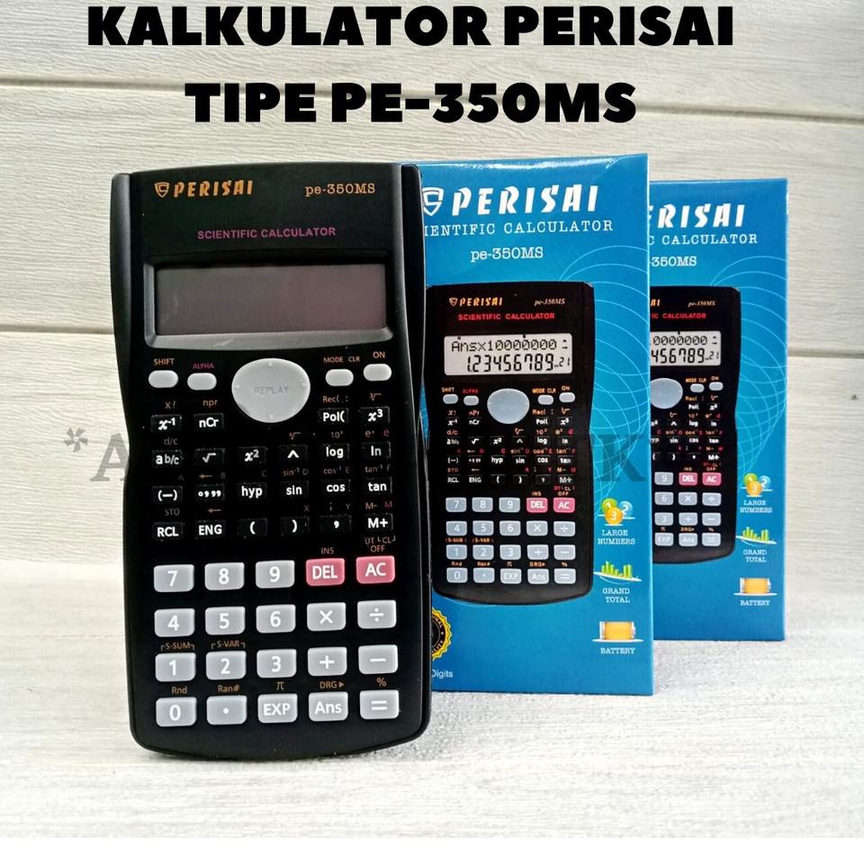 

ㅁ Kalkulator / Calculator SIN COS TAN Merk PERISAI Scientific PE-350MS (Bergaransi) ン