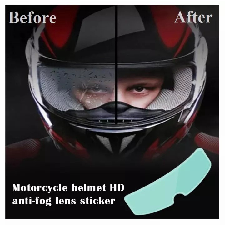 Stiker Anti Fog Kaca Helm Bagian Luar Anti Air Embun Mirror Antigores Bebas Debu Aman Saat Berkendara Motor