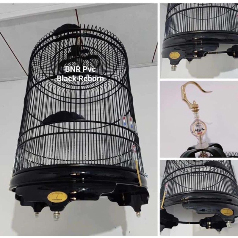 SANGKAR KANDANG MURAI BNR PVC BLACK NEW REBORN
