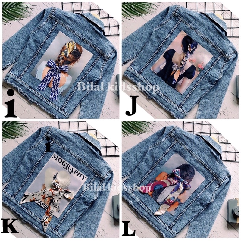 JAKET JEANS ANAK PEREMPUAN MOTIF PITA 1-12th