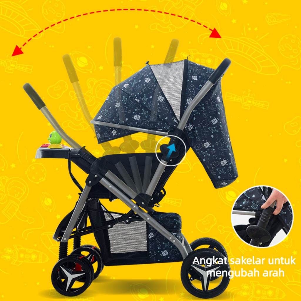 Baby Stroller Kereta Bayi 2-Way Travel With Umbrella Lightweight Foldable Stroller for sangat ringan Stroller