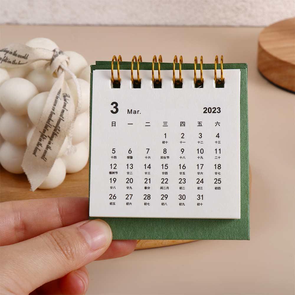 NICKOLAS1 Kalender Meja Perlengkapan Kantor Alat Tulis Penjadwal Harian Table Planner Agenda Tahunan Kertas Kalender 2023