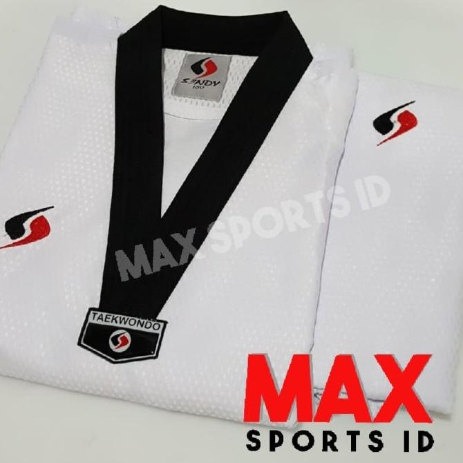 Dobok Sendy Fighter Diamond One (Seragam Taekwondo) Kerah Hitam