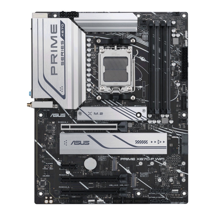 Asus PRIME X670-P WIFI-CSM (AM5, AMD X670, DDR5, USB3.2 Type-C, SATA3)