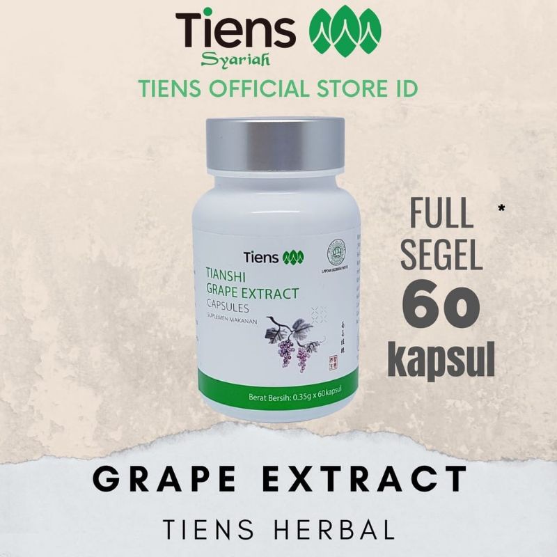 GRAPE EXTRACT TIENS NUTRISI VERTIGO | PENYUMBATAN PEMBULUH DARAH |OBAT VERTIGO ORIGINAL HERBAL