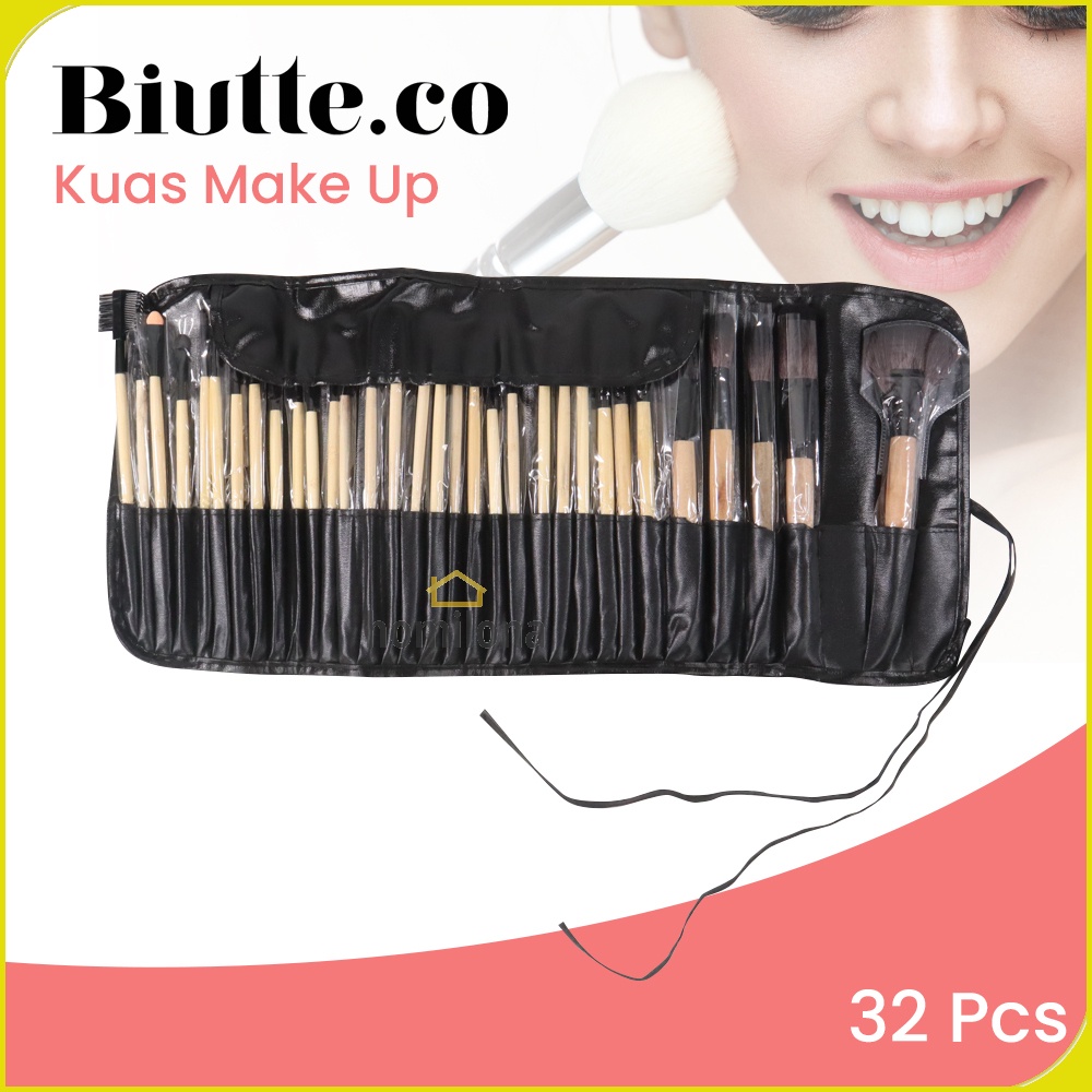 Biutte.co Professional Brush Make Up 32 Set dengan Pouch MAG5170 Black