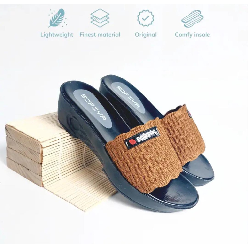 sandal wedges rajut impor model terbarU sandal rajut sofiya kekinian viral