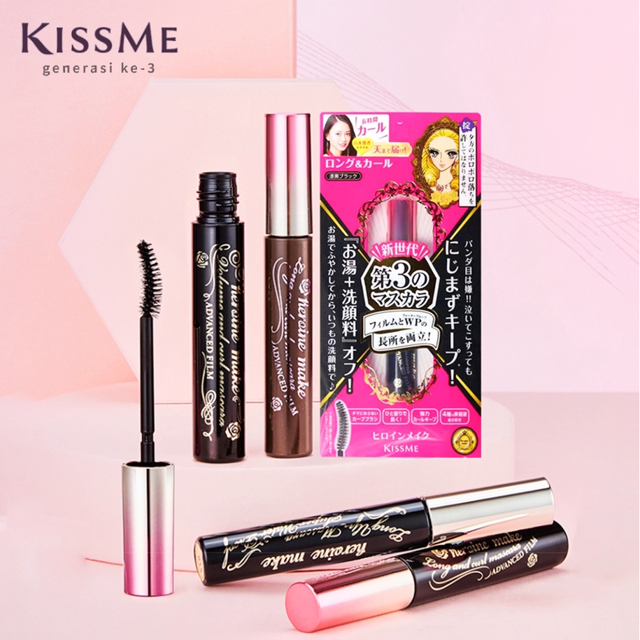 Jual Kiss Me Heroine Make LONG & Curl Mascara Super Waterproof PINK ...