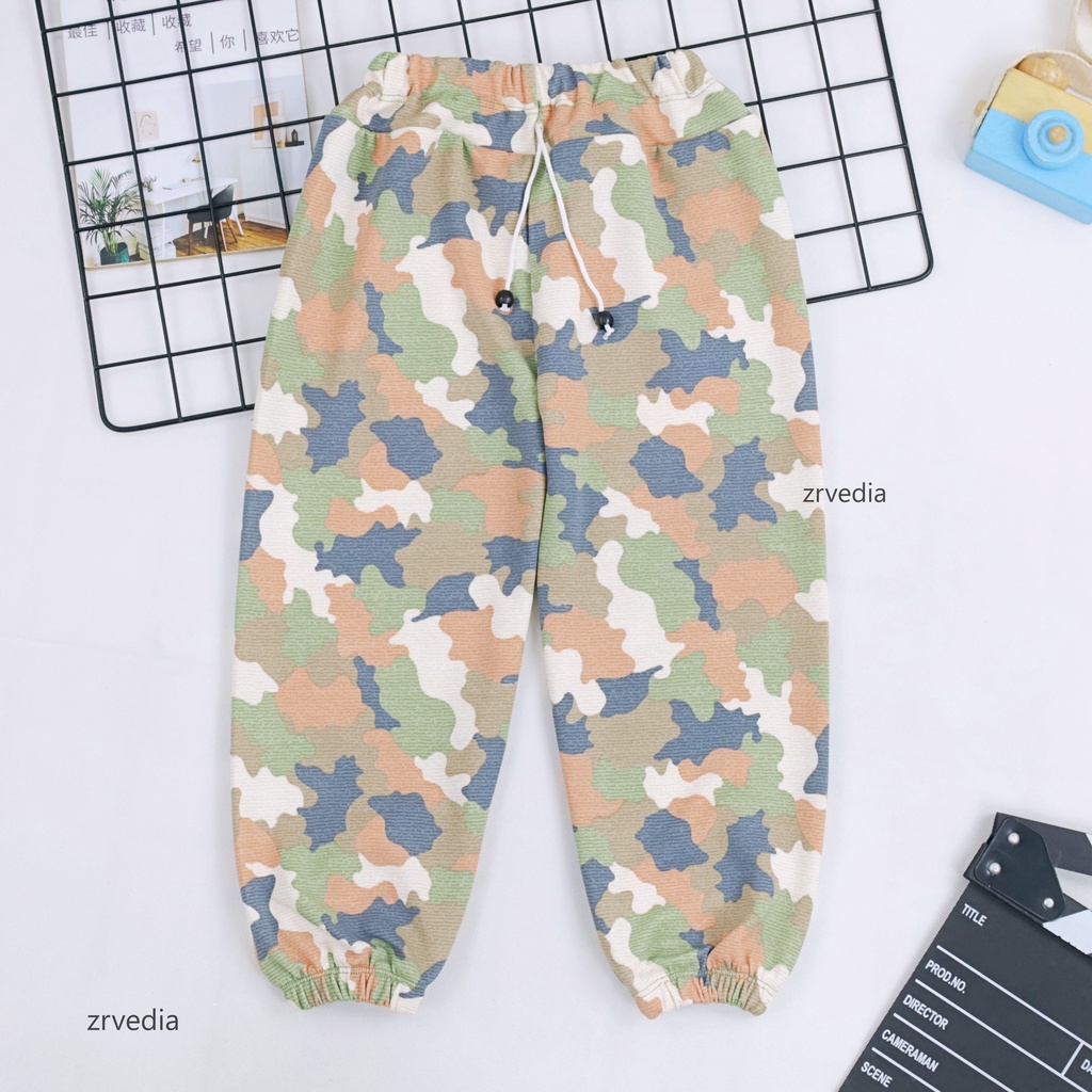 Jogger Loreng uk 5-12 Tahun / Joger Pants Abri Anak Laki Perempuan Celana Panjang Murah Adem Motif