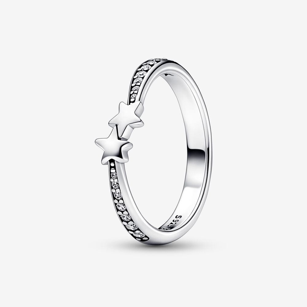 Pandora Shining Meteor Ring Cincin Janji Cincin Perak925 Woman Engagement Wedding Ring Cubic Zirconia Diamond Jewelry