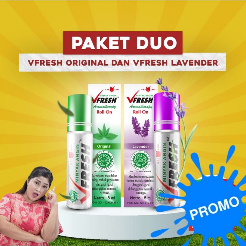 Paket Hemat 2 VFresh Original & Lavender - freshcare vfresh caplang