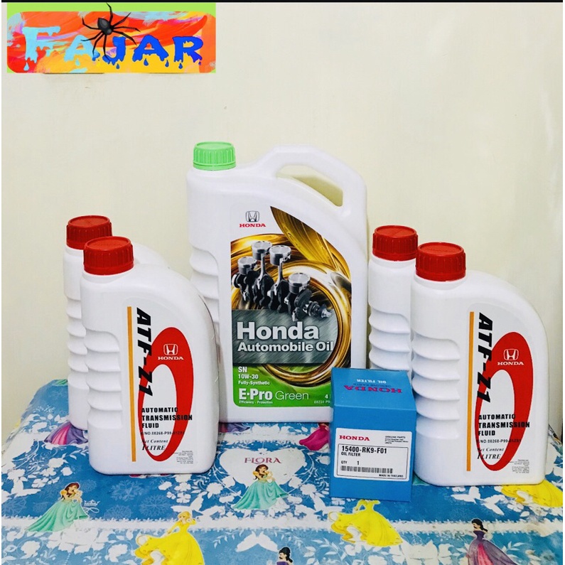 oli mesin honda epro green 10w 30 (paket) oli transmisi matic honda atf z1 (4Liter)