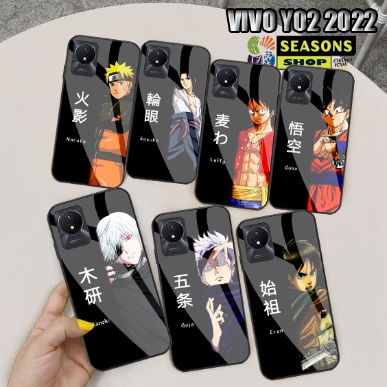 [VIVO Y02 2022] Softcase Kaca Vivo Y02 - Softcase Glass Glitter Vivo Y02 -  Softcase Vivo Y02  - Cas