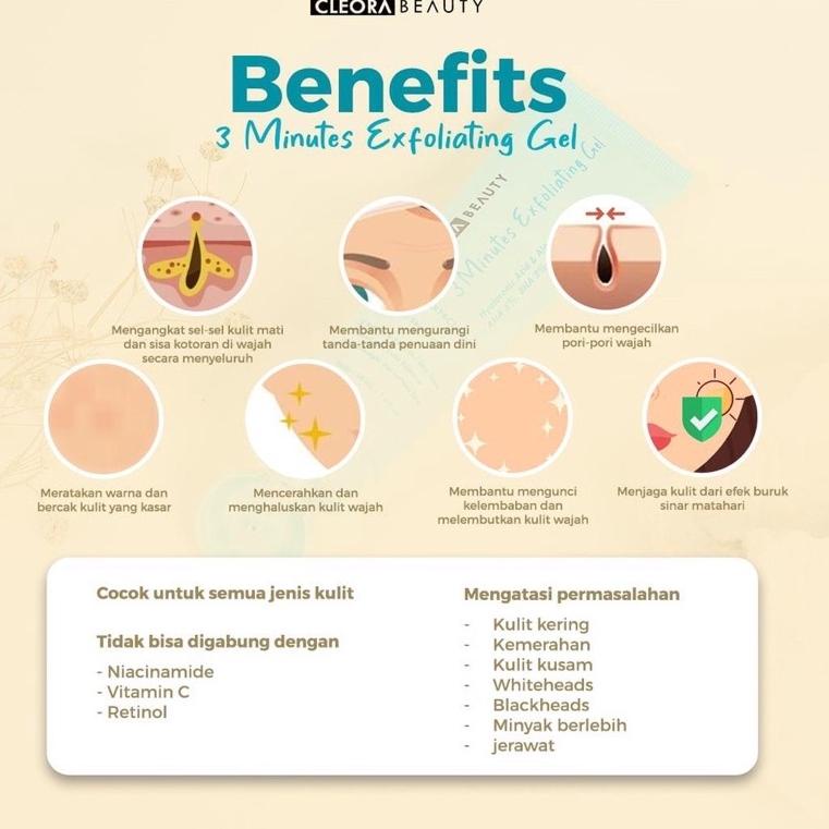 T29V [READY] Cleora 3 Minutes Exfoliating Gel / Cleora exfoliating Terbaru