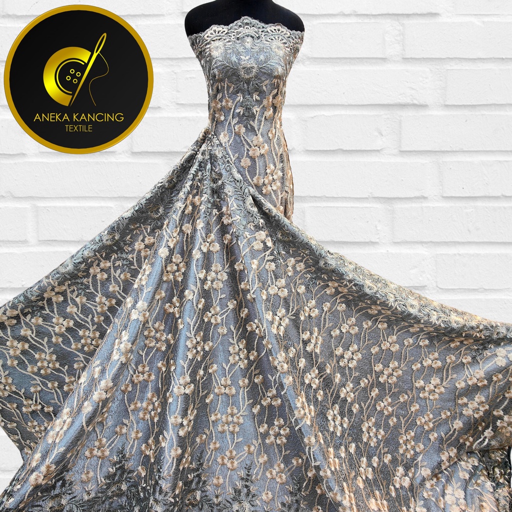 Kain Tile Brokat FLOWER GARDEN tulle kebaya