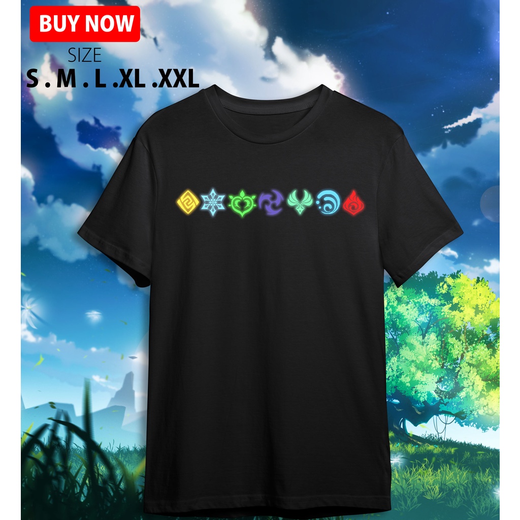 Kaos Game Genshin Impact Pria / Wanita Ganyu | Hutao | Baju Bahan Katun Cotton Combed 30s Premium