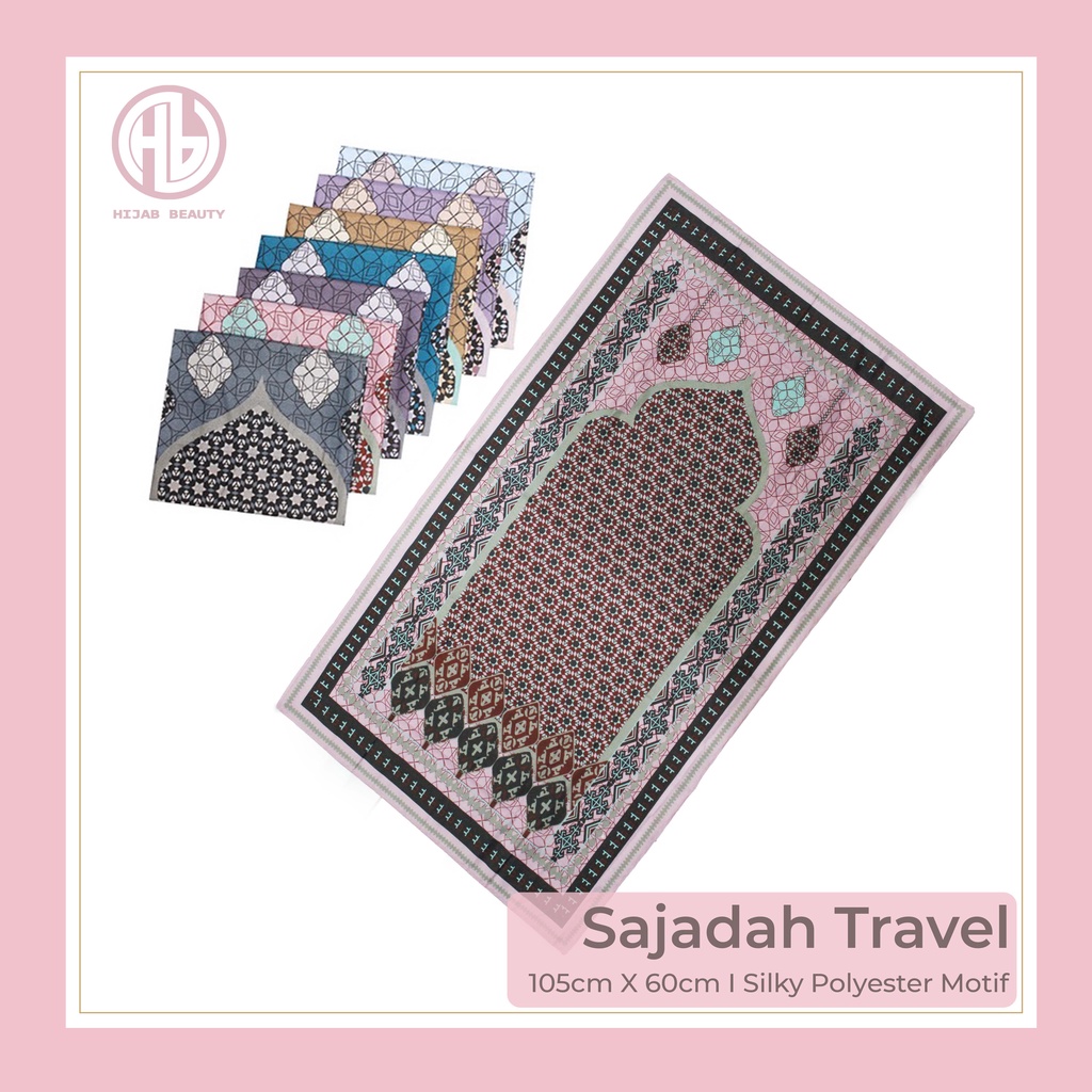 Sajadah Travel Motif Ukuran Jumbo - Free Pouch