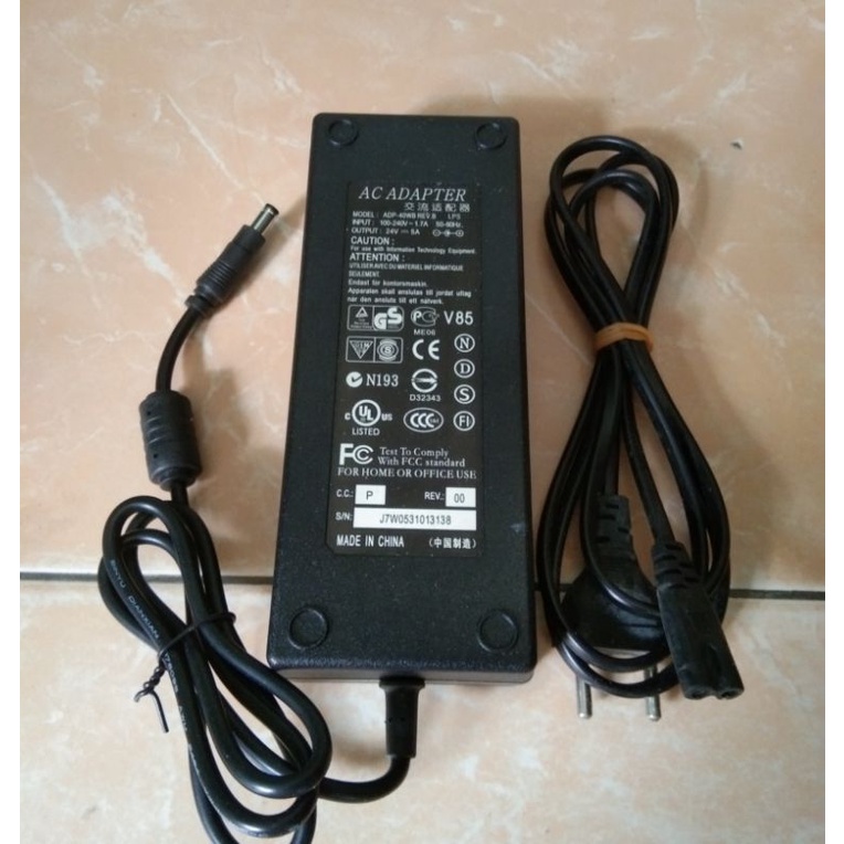 Adaptor DC 24V 5A input AC 100-240V Kualitas Bagus