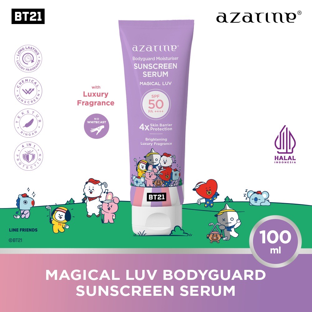 𝐑𝐀𝐃𝐘𝐒𝐀 - AZARINE Body Guard Moisturizer BT21 Sunscreen Serum BTS