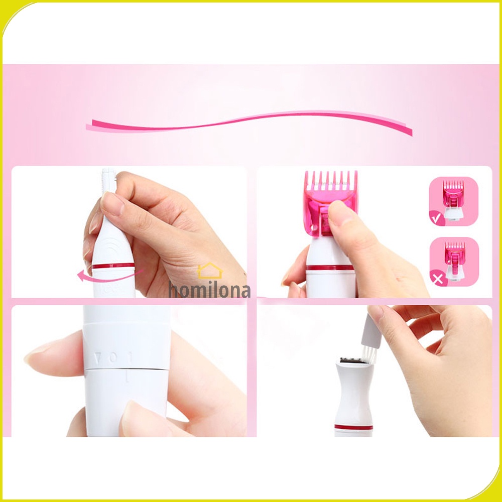 Biutte.co 5 in 1 Trimmer Shaver Pencukur Bulu Tubuh Elektrik Personal Care GN-062 White