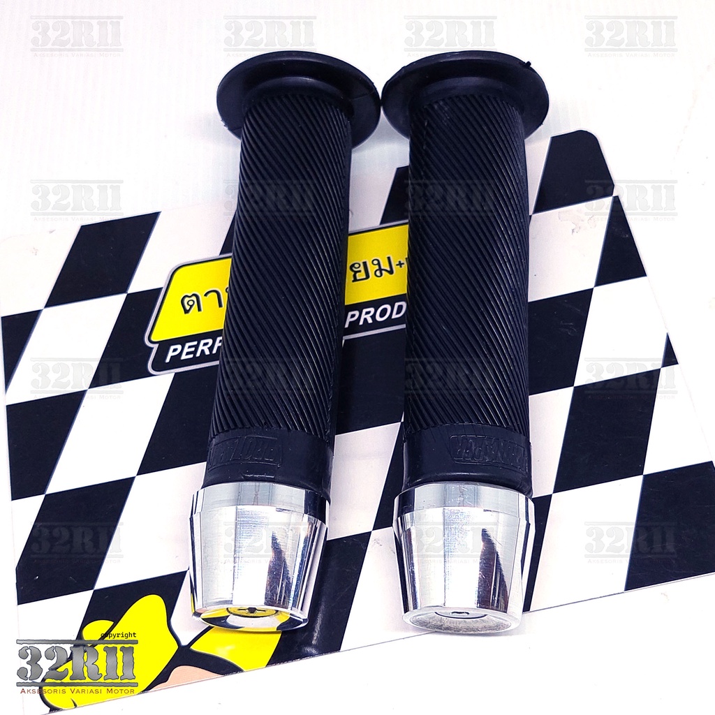 Grip bulu hitam polos anti licin plus jalu stang motor bisa untuk semua motor